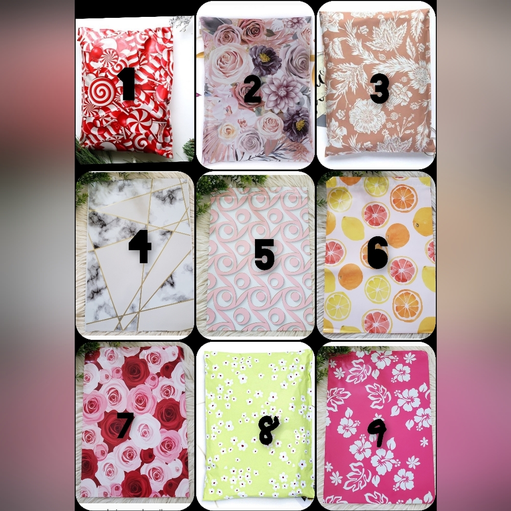 100 10X13 PICK YOUR OWN DESIGN POLY MAILER - Picture 2 of 6